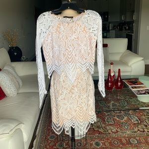 White lace top & skirt